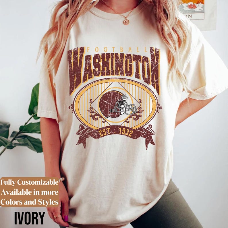 Comfort Colors Vintage Washington Football adults shirt style 05