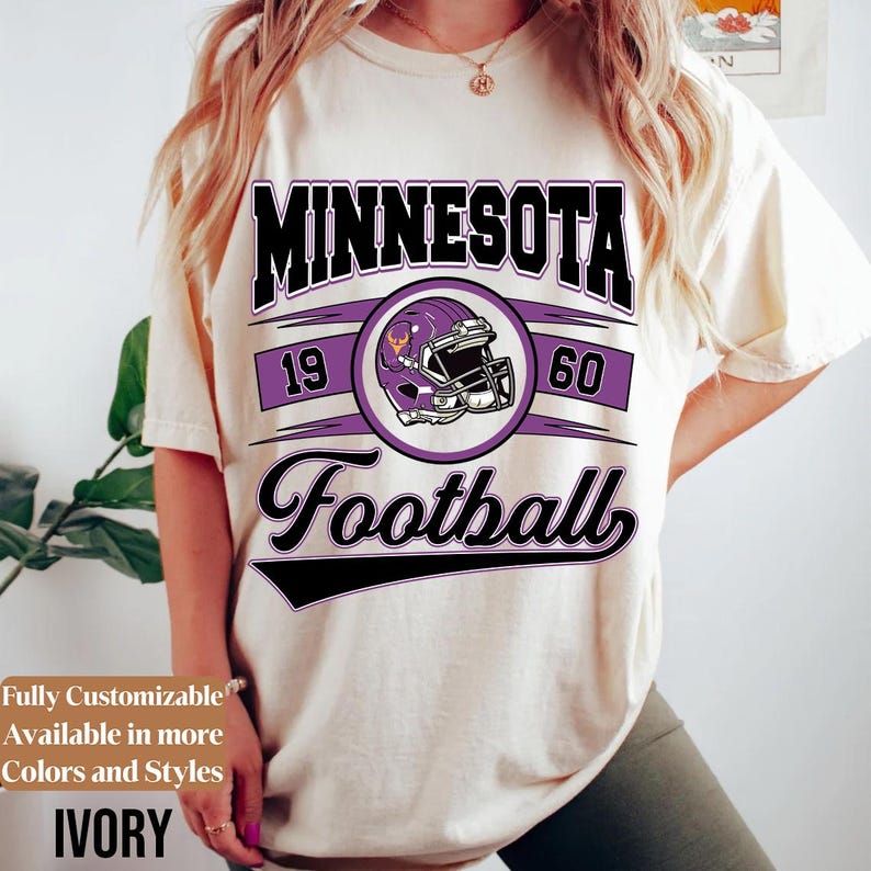 Comfort Colors Vintage Minnesota Football Shirt · Style 03