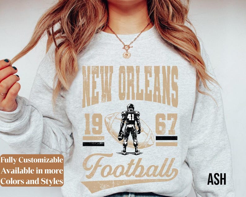 Vintage New Orleans Football adults sweatshirt style 01