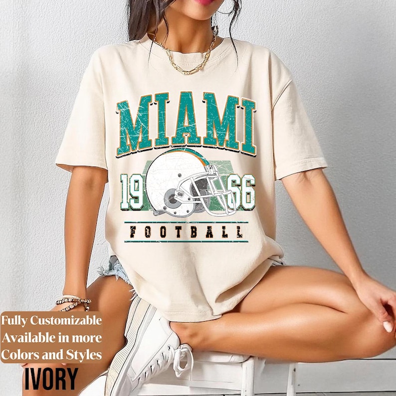 Comfort Colors Vintage Miami Football Shirt · Style 07