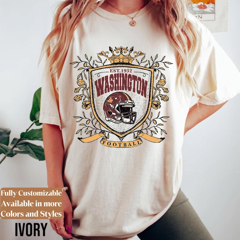 Comfort Colors Vintage Washington Football adults shirt style 01