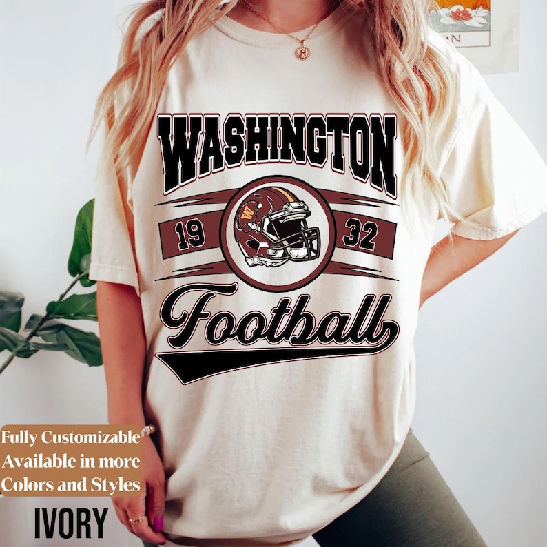 Comfort Colors Vintage Washington Football adults shirt style 04