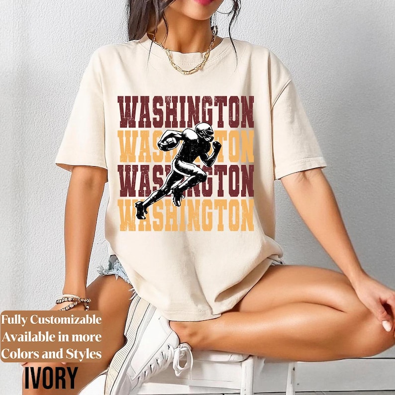 Comfort Colors Vintage Washington Football adults shirt style 08