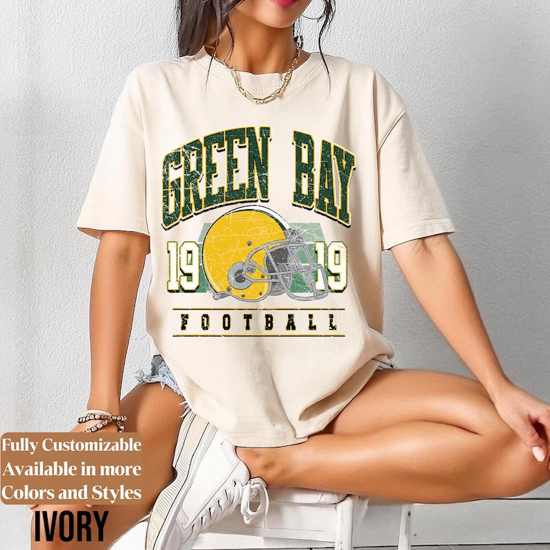 Comfort Colors Green Bay Football Shirt Style 03