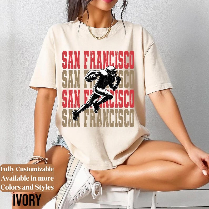 Comfort Colors Vintage San Francisco Football adults shirt style 08