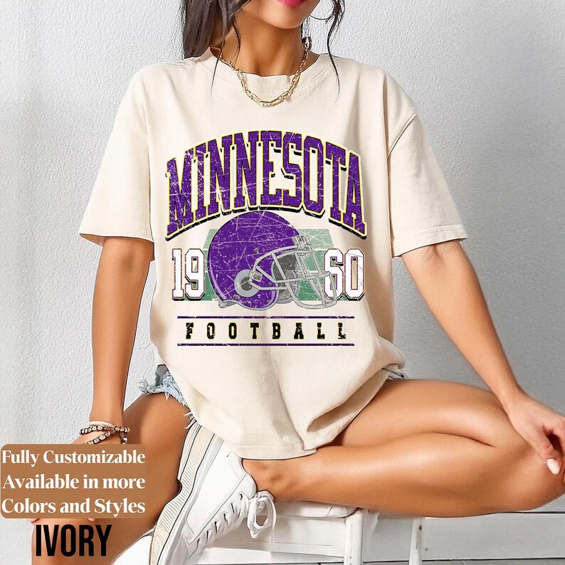 Comfort Colors Vintage Minnesota Football Shirt · Style 05