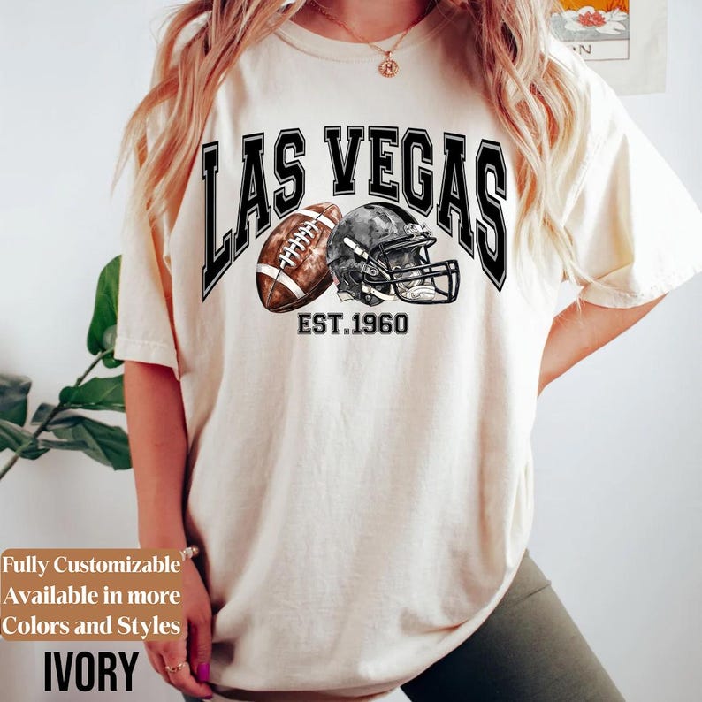 Comfort Colors Vintage Las Vegas Football Shirt · Style 08