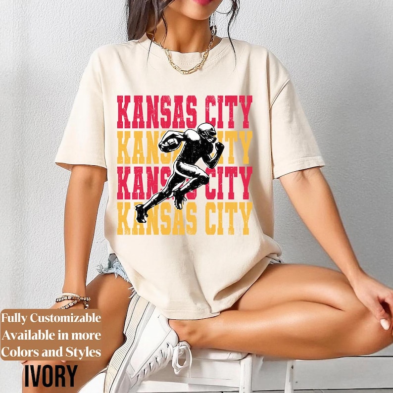 Comfort Colors Kansas City Football Shirt Style 08