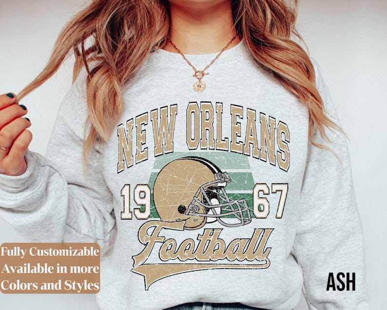 Vintage New Orleans Football adults sweatshirt style 02