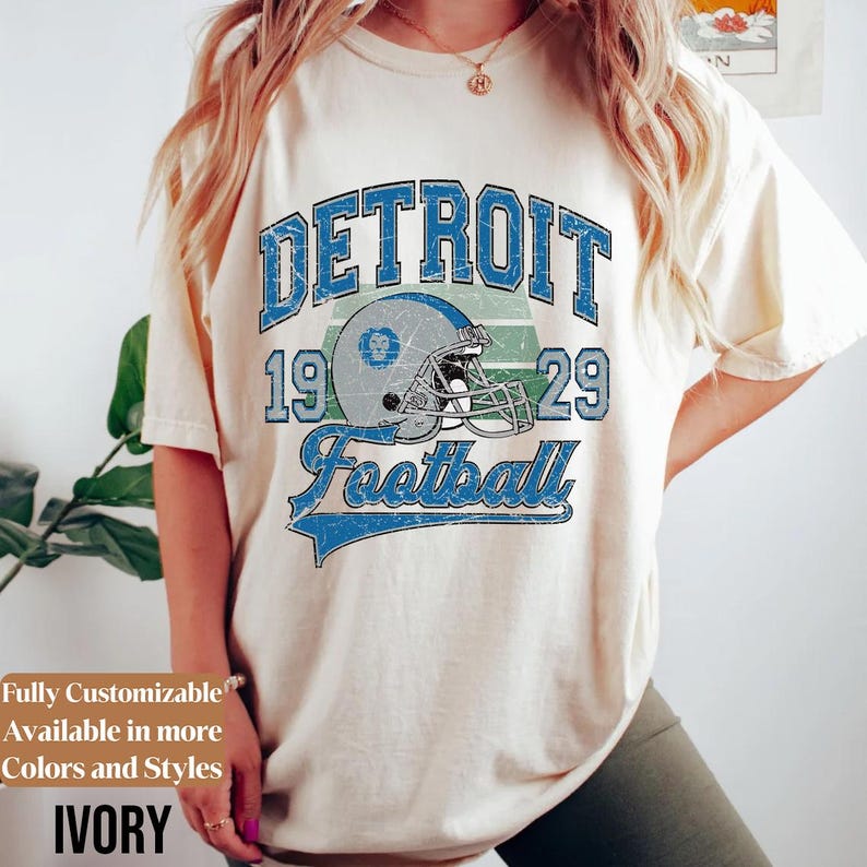 Comfort Colors Detroit Football Shirt Style 02