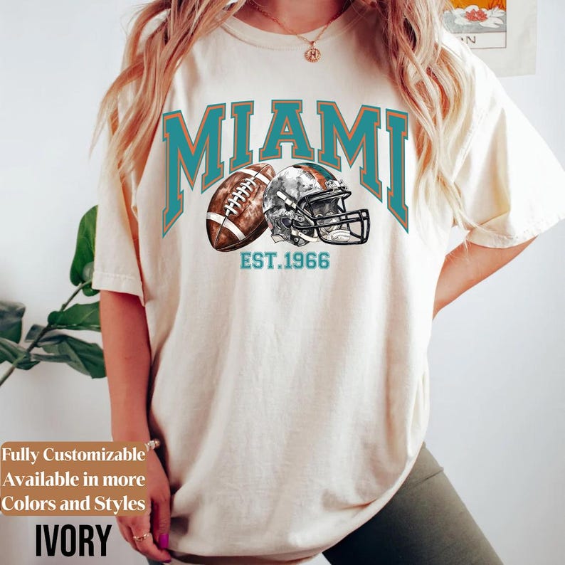 Comfort Colors Vintage Miami Football Shirt · Style 08