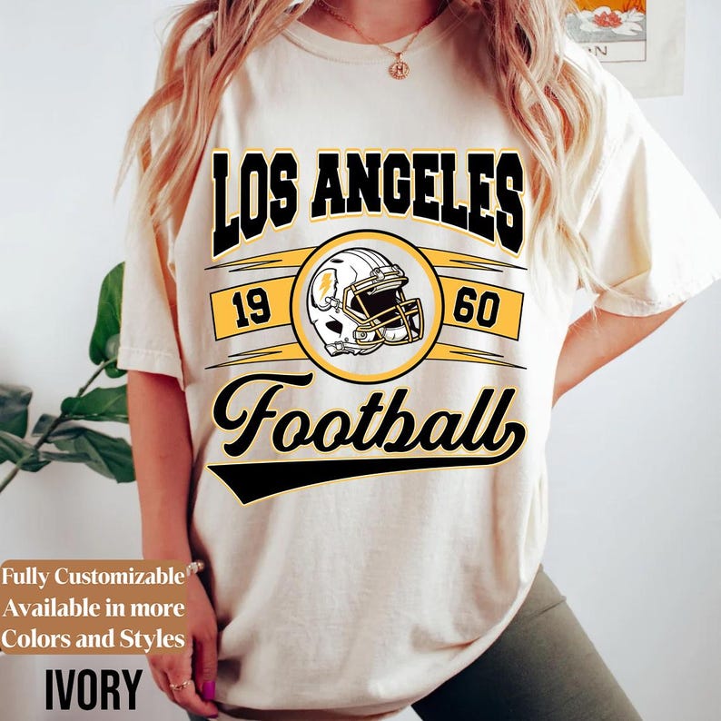Comfort Colors Vintage Los Angeles Football Shirt · Style 04