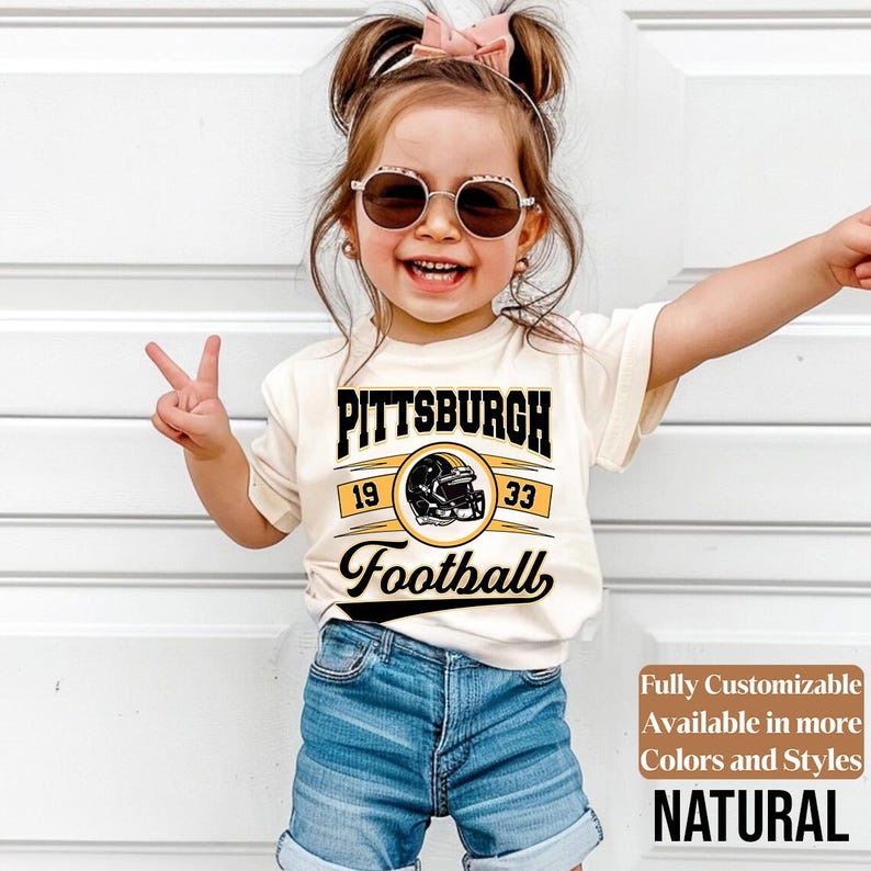 Pittsburgh kids football shirt style 02