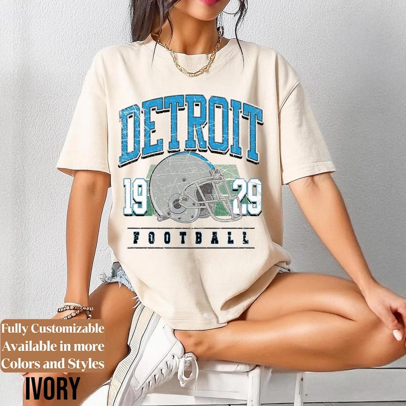 Comfort Colors Detroit Football Shirt Style 06