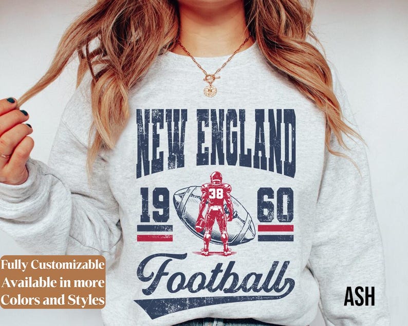 Vintage New England Football adults sweatshirt style 01