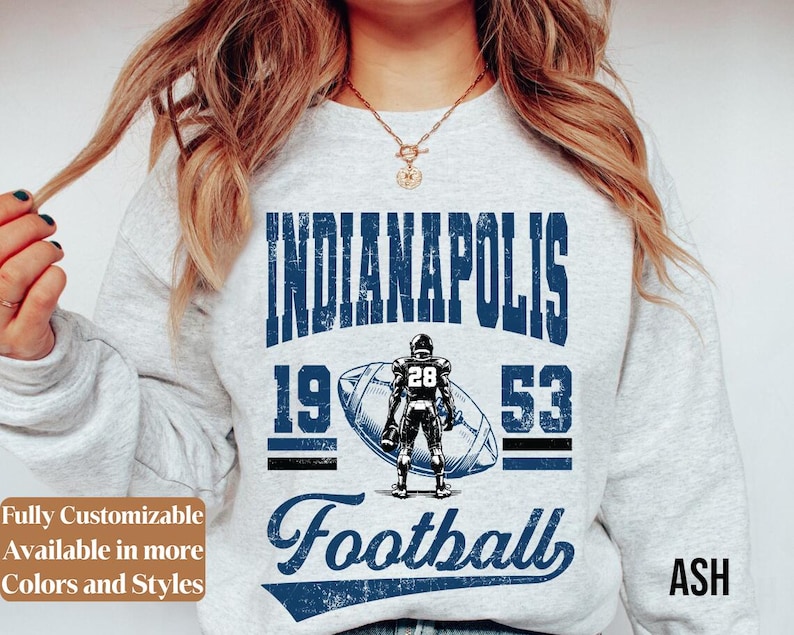 Vintage Indianapolis Football Sweatshirt Style 01