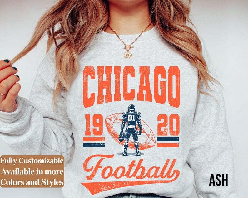 Vintage Chicago Football adults sweatshirt style 01
