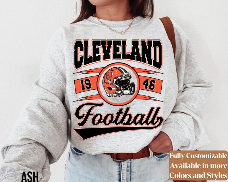 Vintage Cleveland Football adults sweatshirt style 03