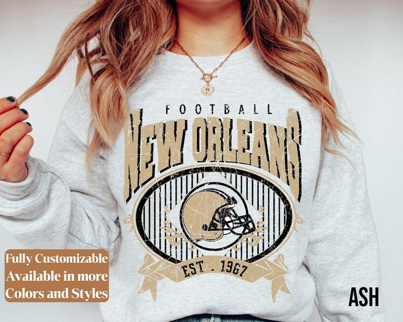 Vintage New Orleans Football adults sweatshirt style 04