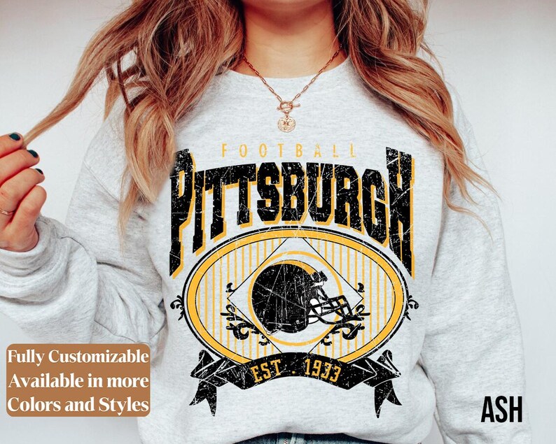Vintage Pittsburgh Football adults sweatshirt style 04