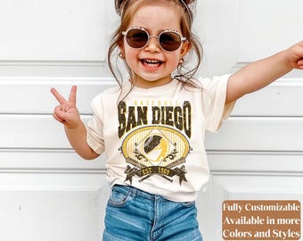 San Diego Baseball Vintage Kids T-Shirt | Retro Padres Youth Tee | Toddler Game Day Shirt | Little Fan Gift | TC751