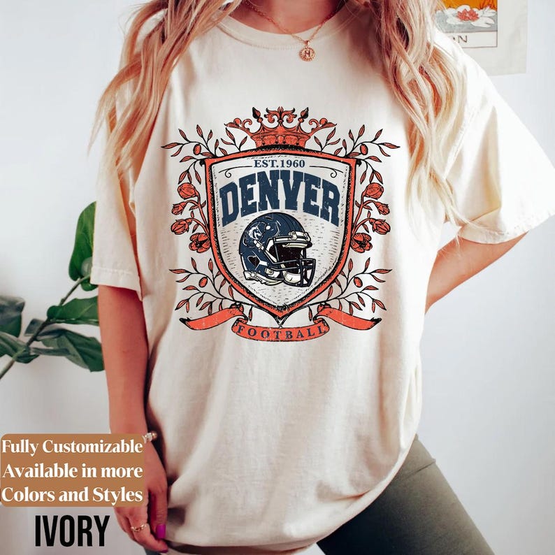 Comfort Colors Denver Football Shirt Style 01