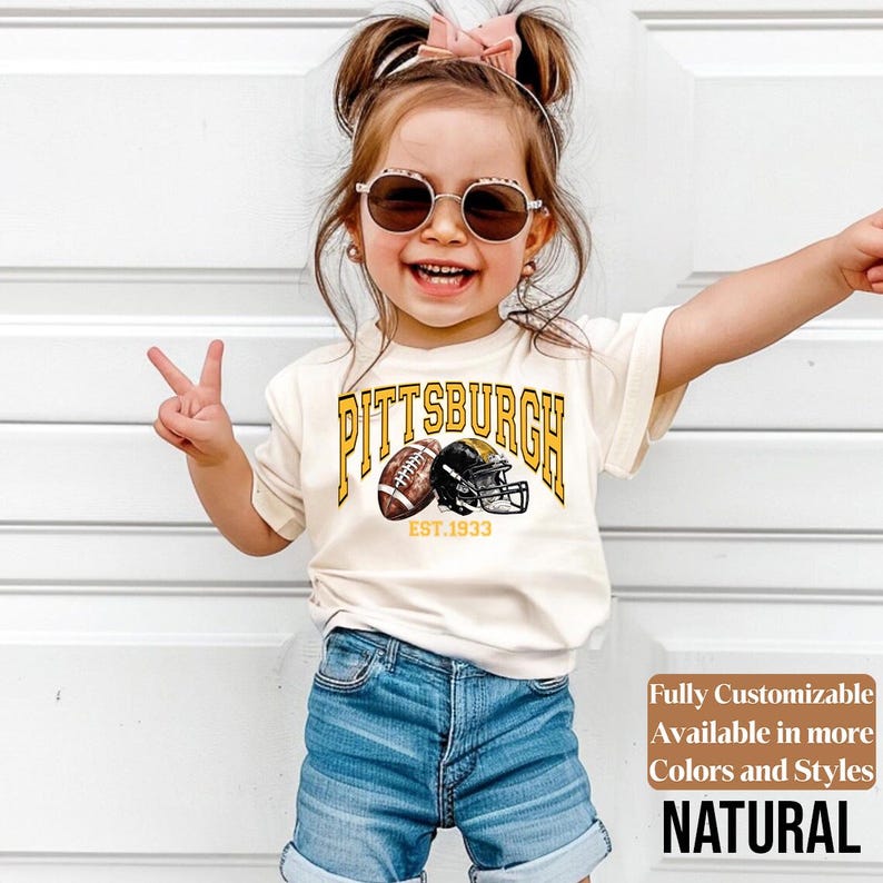 Pittsburgh kids football shirt style 15