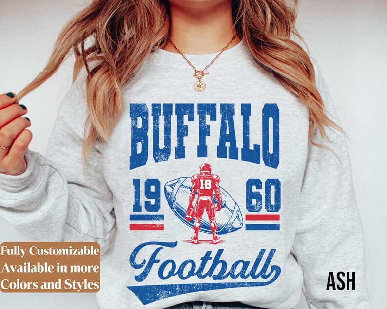 Vintage Buffalo Football adults sweatshirt style 1