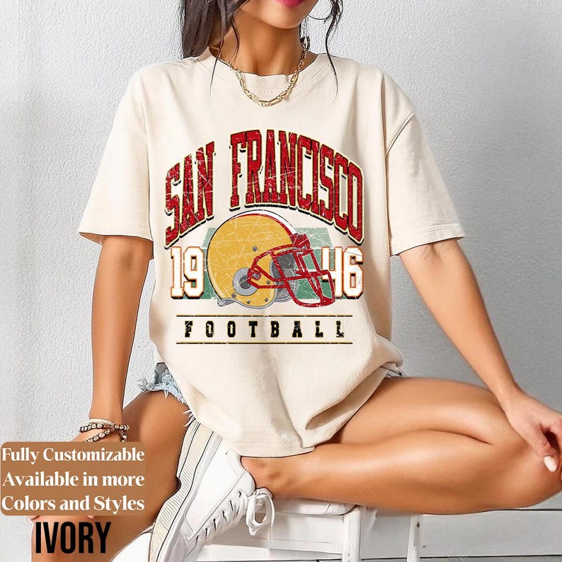 Comfort Colors Vintage San Francisco Football adults shirt style 07