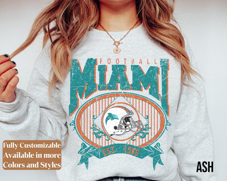 Vintage Miami Football Sweatshirt · Style 04