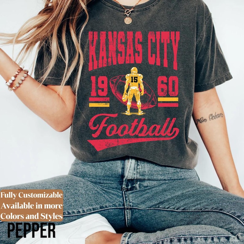Comfort Colors Kansas City Football Shirt Style 02