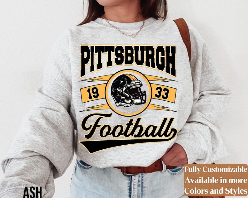 Vintage Pittsburgh Football adults sweatshirt style 03