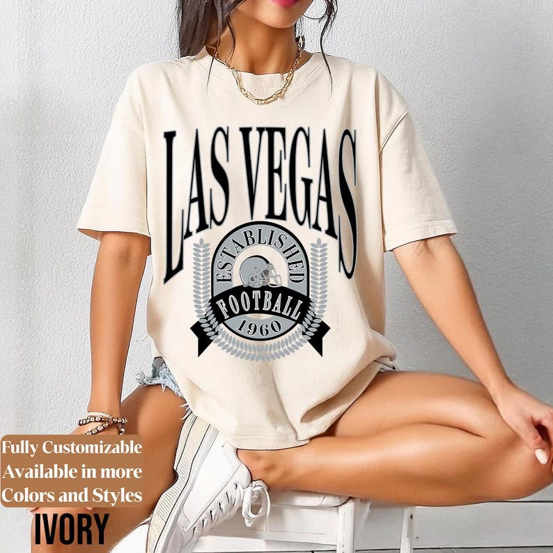 Comfort Colors Vintage Las Vegas Football Shirt · Style 06