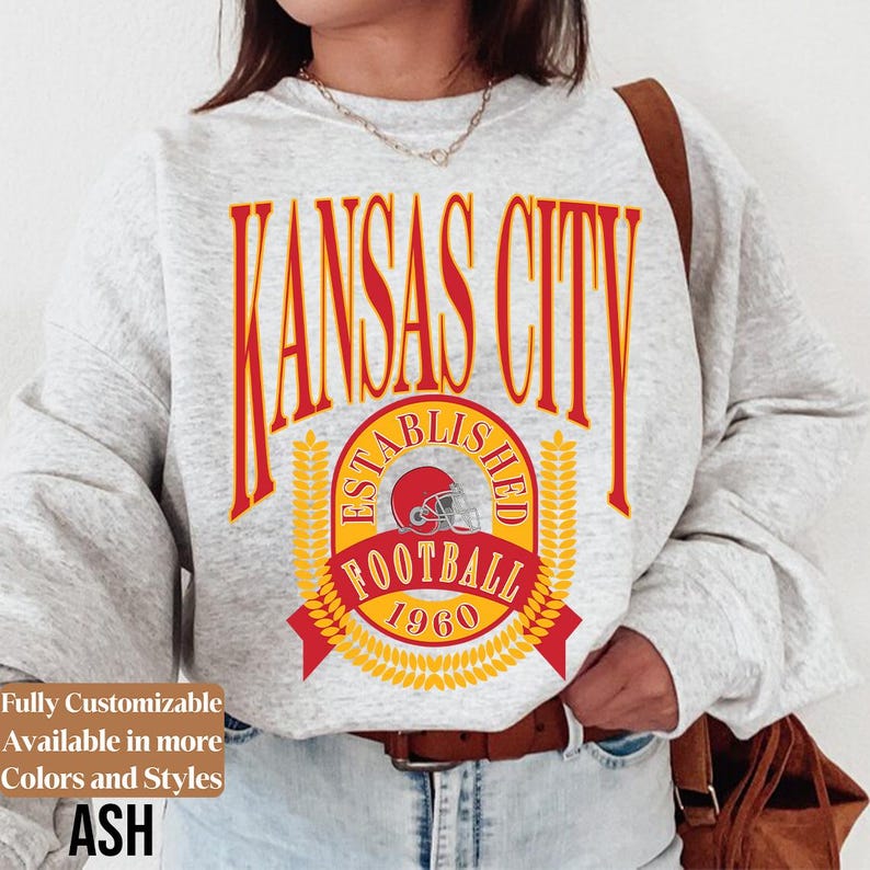 Vintage Kansas City Football Sweatshirt Style 05