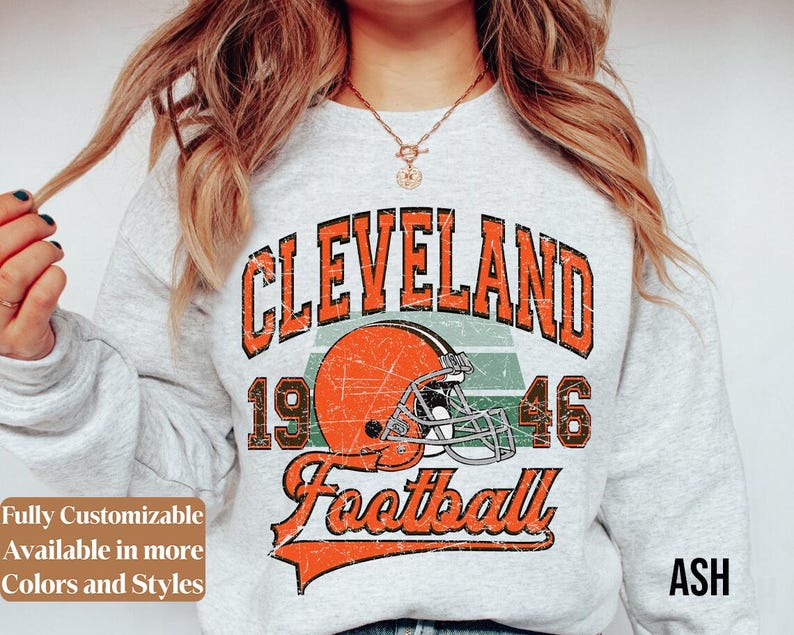 Vintage Cleveland Football adults sweatshirt style 02