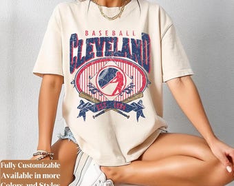 Vintage Cleveland Baseball Shirt | Retro Game Day Baseball Tee | EST Style Ballpark Shirt | Cleveland Baseball Gift | TC736