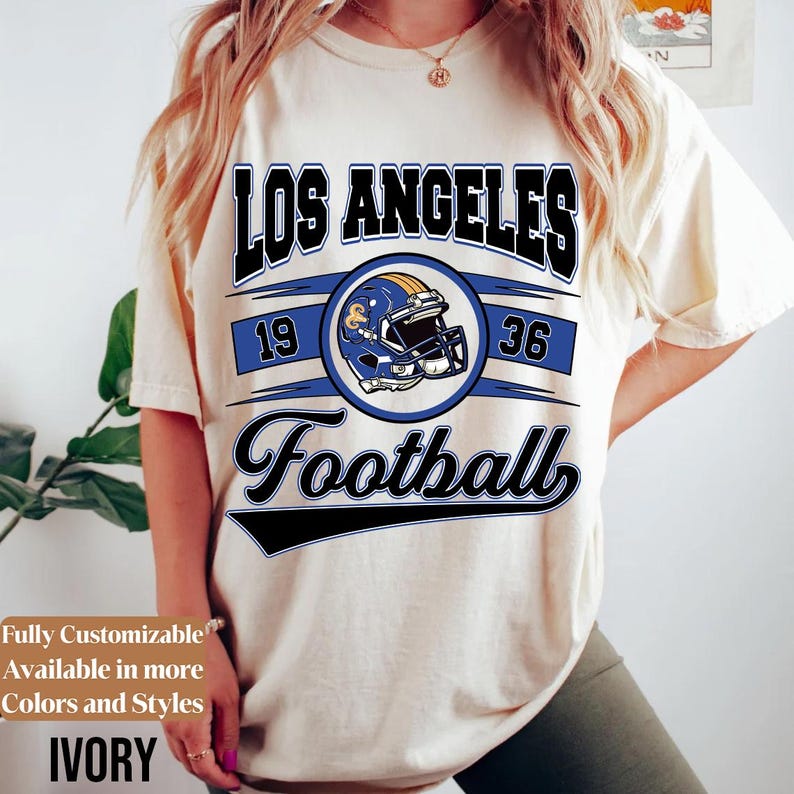 Comfort Colors Vintage Los Angeles Football Shirt · Style 05