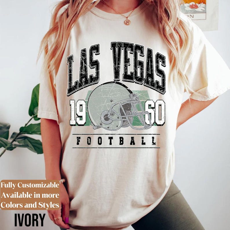 Comfort Colors Vintage Las Vegas Football Shirt · Style 07