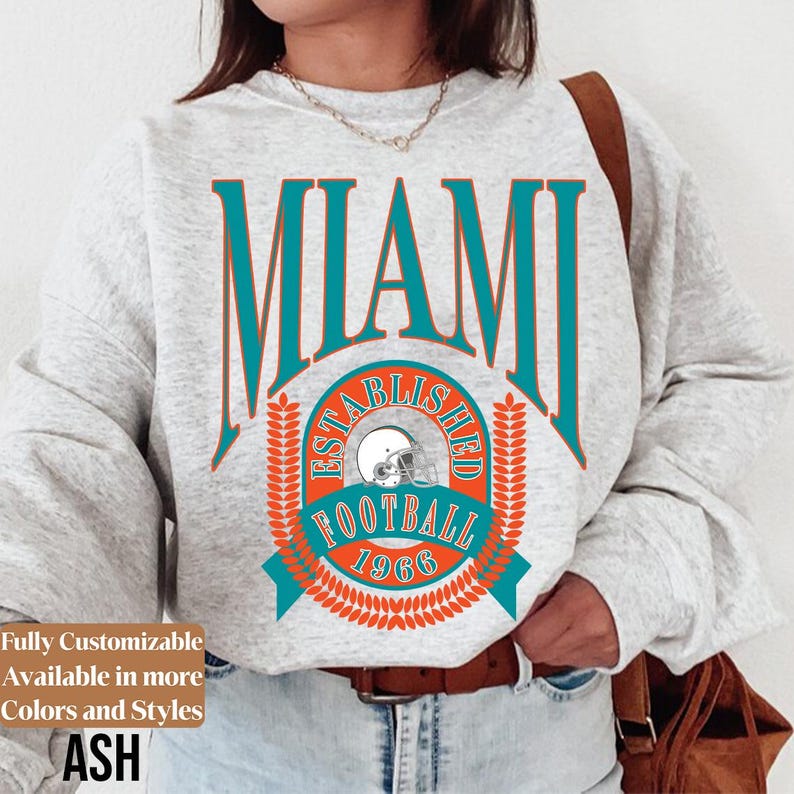 Vintage Miami Football Sweatshirt · Style 05