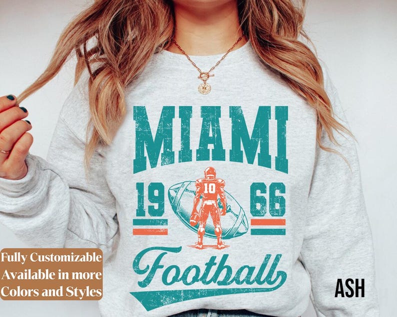 Vintage Miami Football Sweatshirt · Style 01