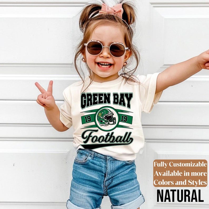 Green Bay Kids Vintage Tee Style 02