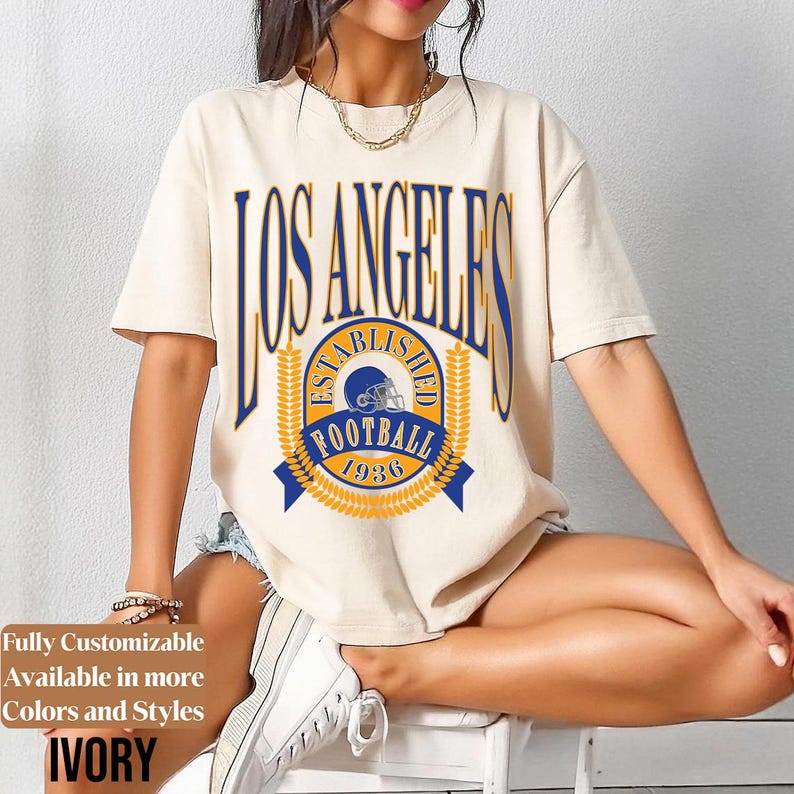 Comfort Colors Vintage Los Angeles Football Shirt · Style 07