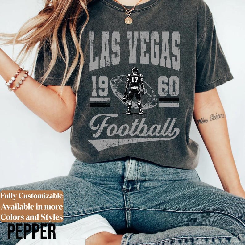 Comfort Colors Vintage Las Vegas Football Shirt · Style 02