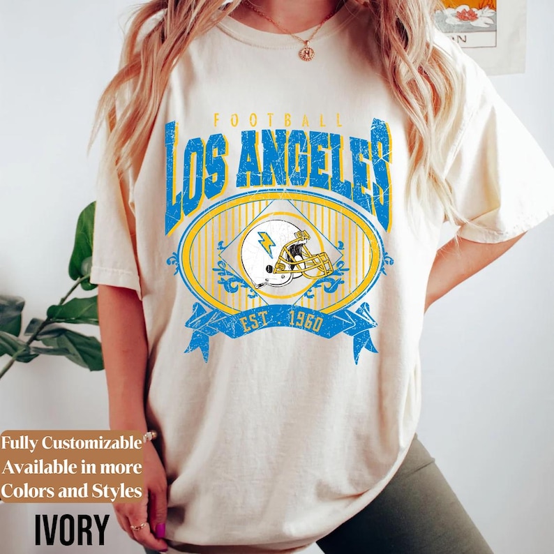 Comfort Colors Vintage Los Angeles Football Shirt · Style 06
