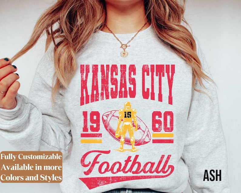 Vintage Kansas City Football Sweatshirt Style 01