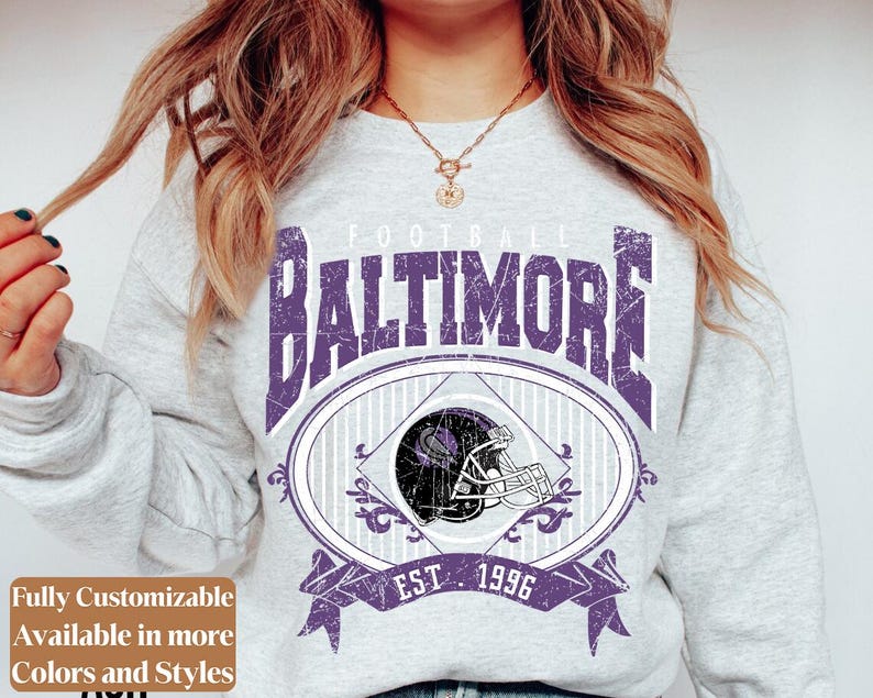 Vintage Baltimore Football adults sweatshirt style 7