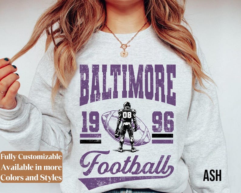 Vintage Baltimore Football adults sweatshirt style 1
