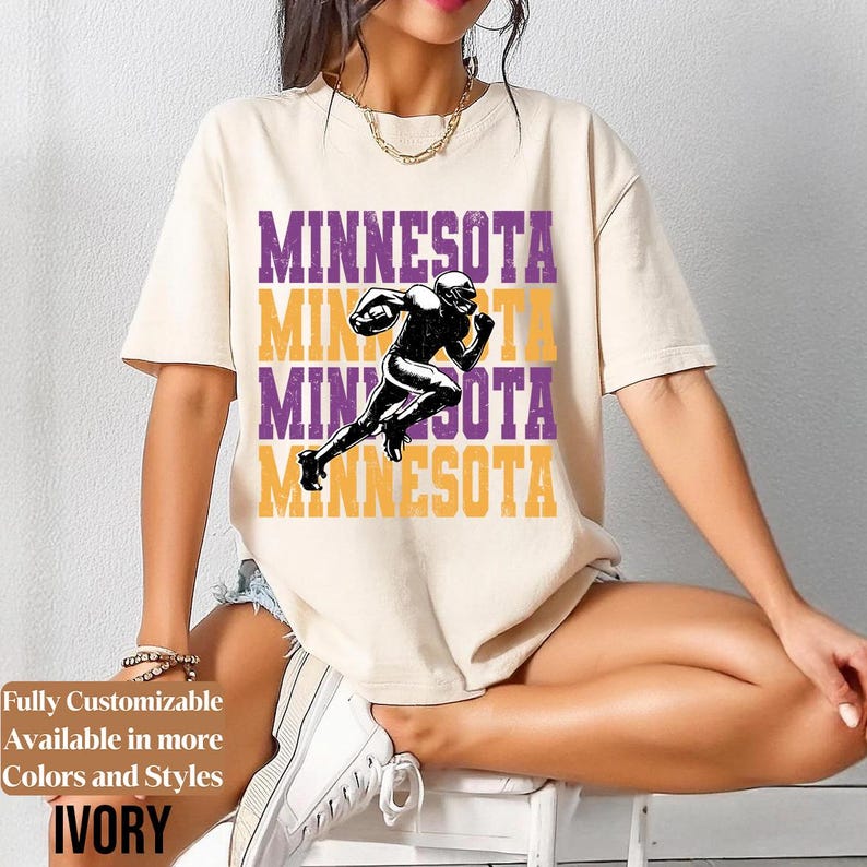 Comfort Colors Vintage Minnesota Football Shirt · Style 08