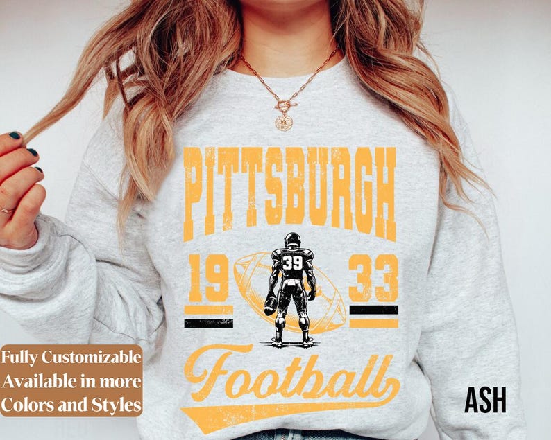 Vintage Pittsburgh Football adults sweatshirt style 01