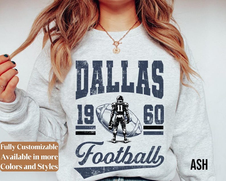 Vintage Dallas Football Sweatshirt Style 01